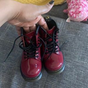 Doc Martens  Red Patent Leather Kids